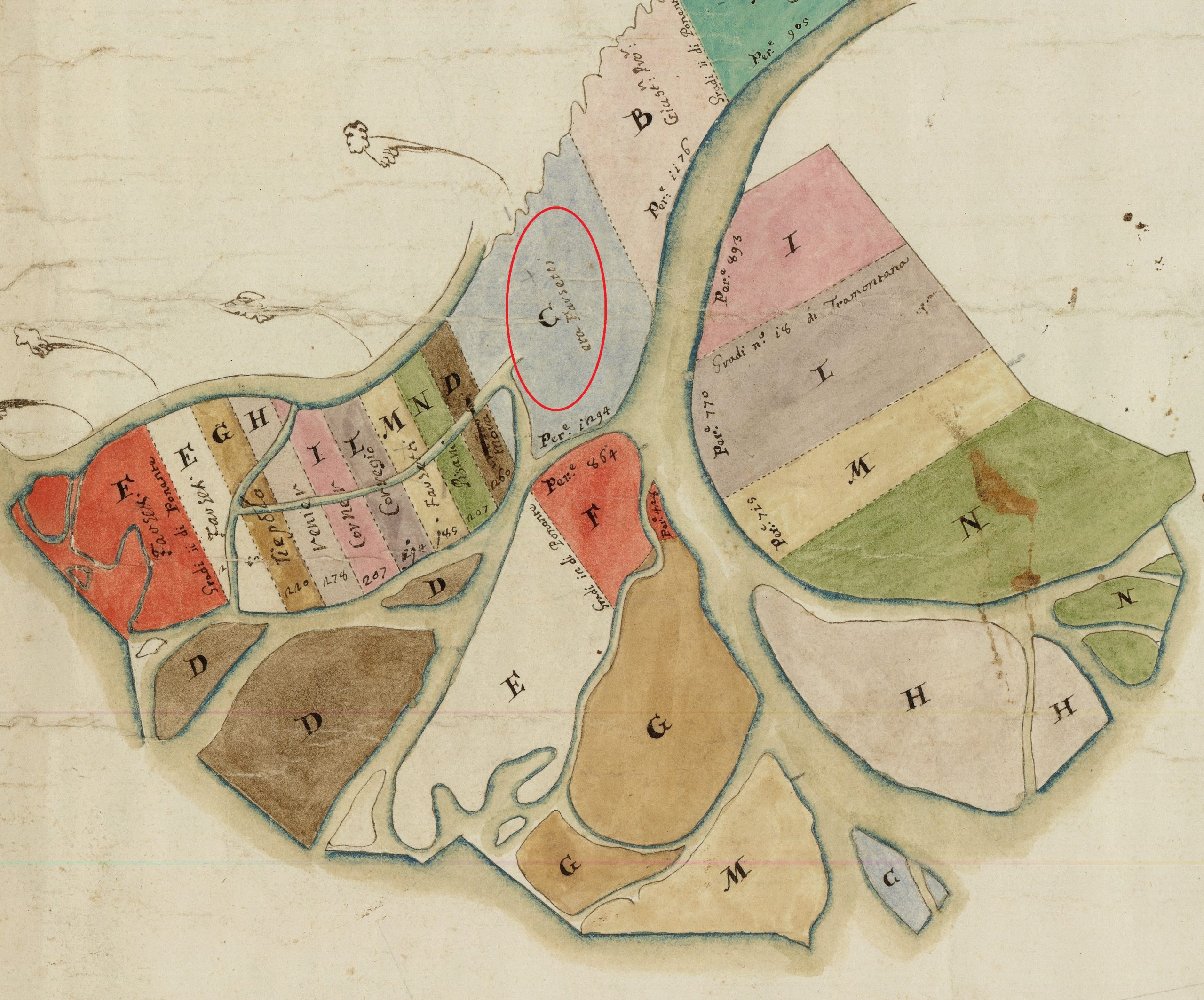 Giovanni Andrea Cornello, 22.08.1690, Assegnazione terre asta 1657 - ASVe, SEA PO, d.46. Particolare