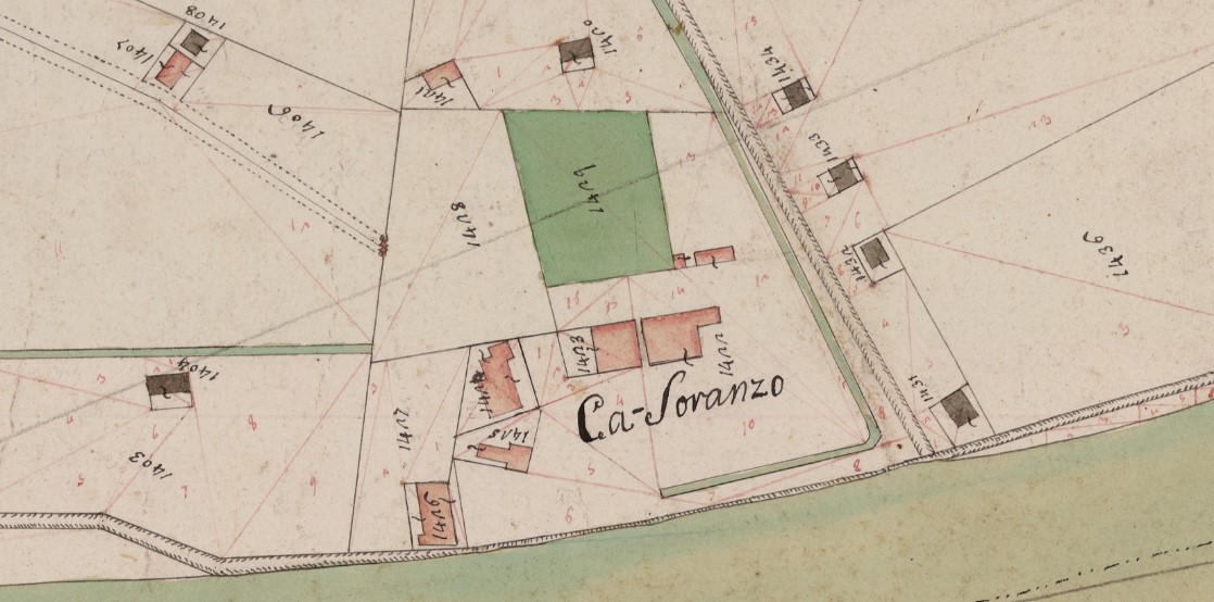 ASVe, Catasto napoleonico, S. Nicolò, Cartella 69, Mapp.1422-1423, 1807-1816
